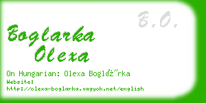 boglarka olexa business card